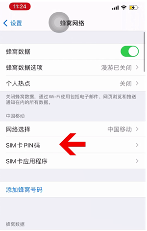 岳池苹果14维修网分享如何给iPhone14的SIM卡设置密码 