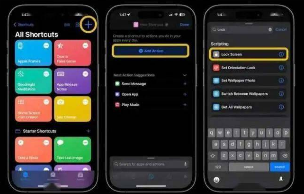 岳池苹果14锁屏维修店分享iPhone14升级iOS16.4后如何创建锁屏快捷方式 